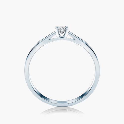 Pierścionek zaręczynowy SAVICKI: białe złoto, diament